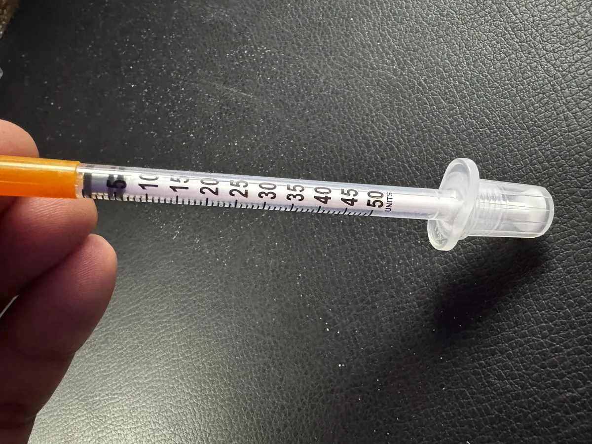 Seringa de insulina 0,5 ml 50 unidades